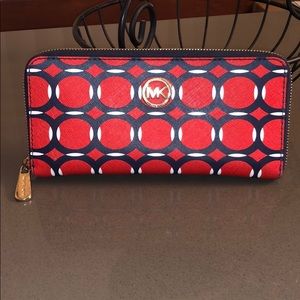 Michael Kors Red, White, Blue Wallet